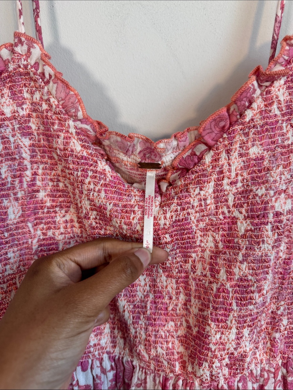 Free People Sweet Nothing Maxi Dress in Pink Pattern - L - Picture 6 of 6